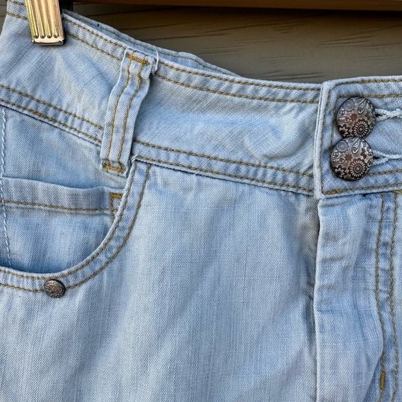 Avanti Blue Skater Mini Skirt Tiered Casual - Picture 2 of 7